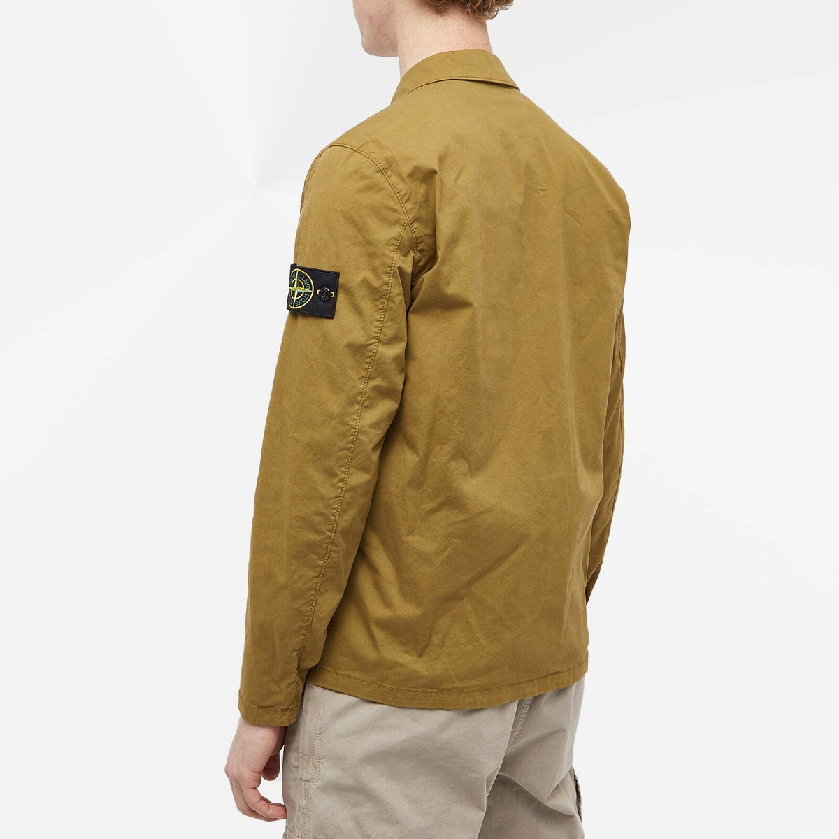 Stone Island Men's Supima Cotton Twill Stretch-TC Zip Shirt Jacket