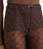 Gucci GG Crystal tulle leggings