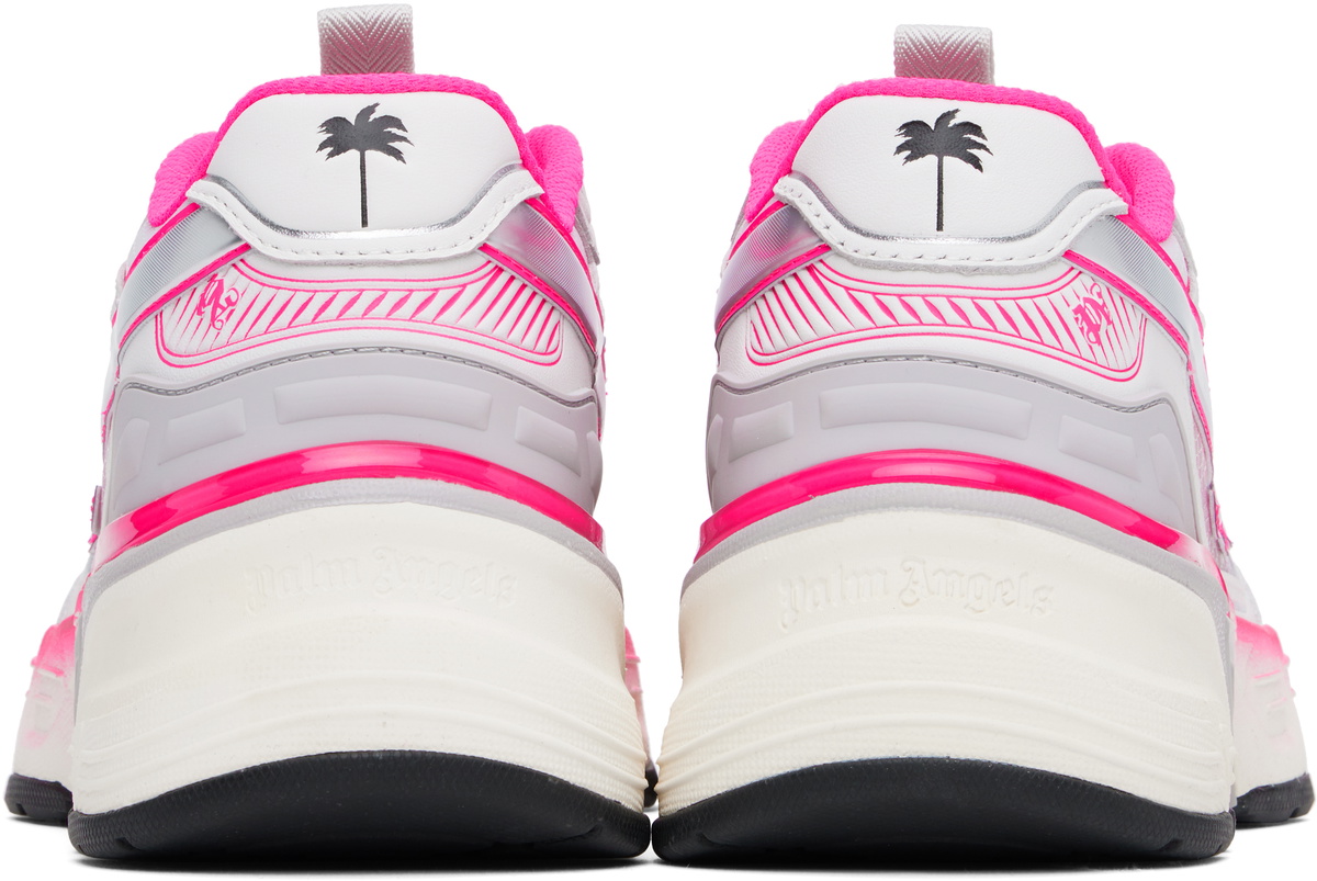 Palm Angels Pink & Silver PA 4 Fluo Sneakers