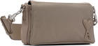 AMI Paris Taupe Nylon Marcel Lunch Box Bag