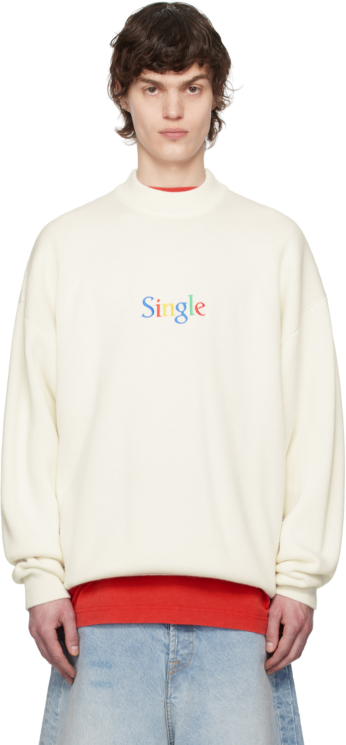 VETEMENTS Off-White 'Single' Sweater