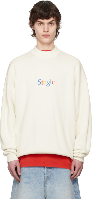 Photo: VETEMENTS Off-White 'Single' Sweater