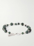 Marant - Jack Silver-Tone and Jasper Beaded Bracelet - Green