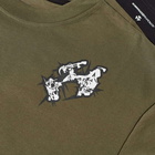 Acronym Men's 100% Organic Cotton Short Sleeve T-shirt in Raf Green/Black