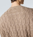 Zegna Cable-knit linen, cashmere, and silk sweater