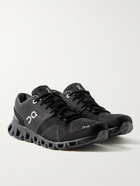 ON - Cloud Rubber-Trimmed Mesh Running Sneakers - Black