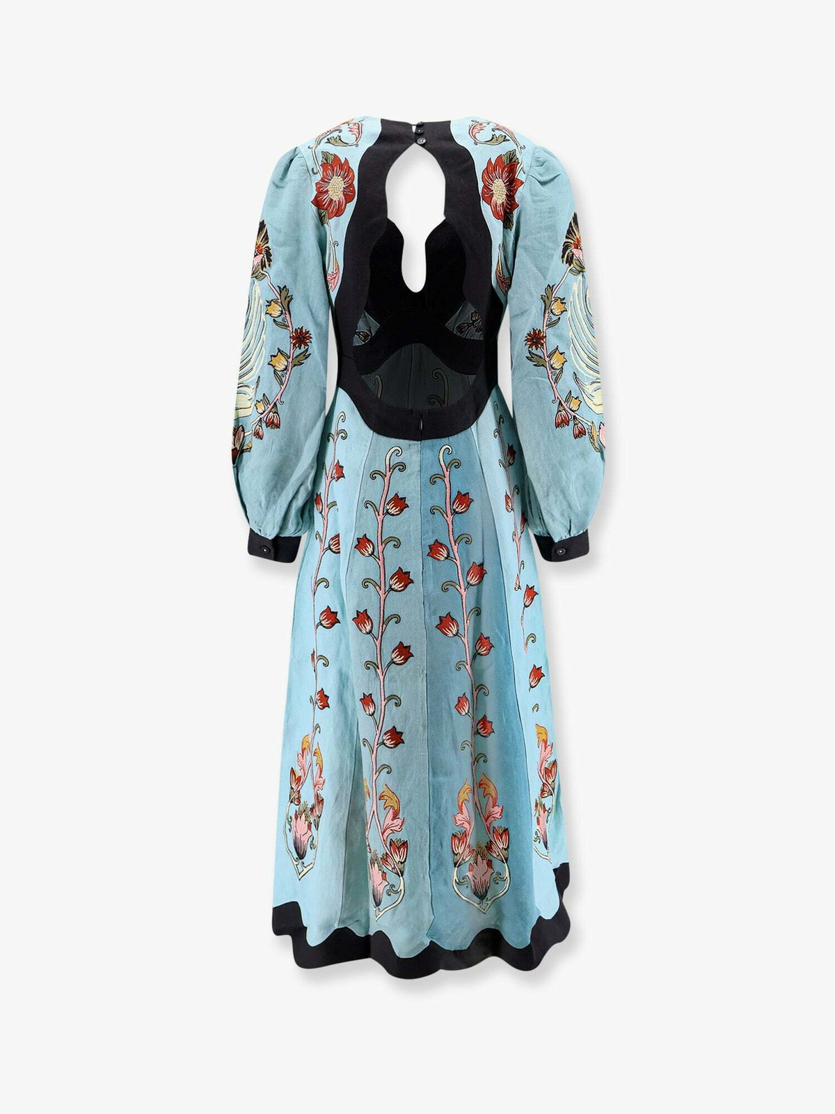 chinese blue dress size Porcelain Garden Off-white Mini Dress by FARM Rio