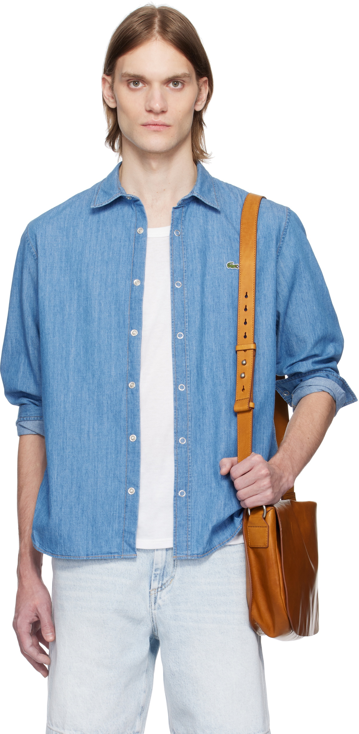 Lacoste Blue Washed Denim Shirt