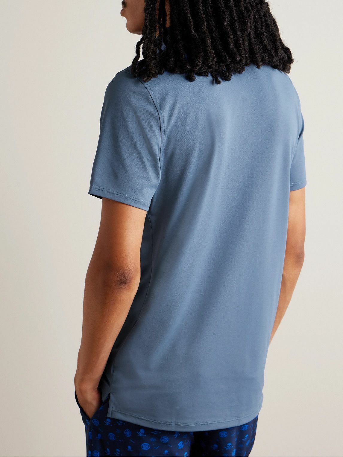 G/FORE - Slim-Fit Logo-Embossed Tech-Piqué Golf Polo Shirt - Blue G/FORE