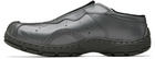 Dr. Martens Gray Aurix Satin Finish Leather Mule Loafers