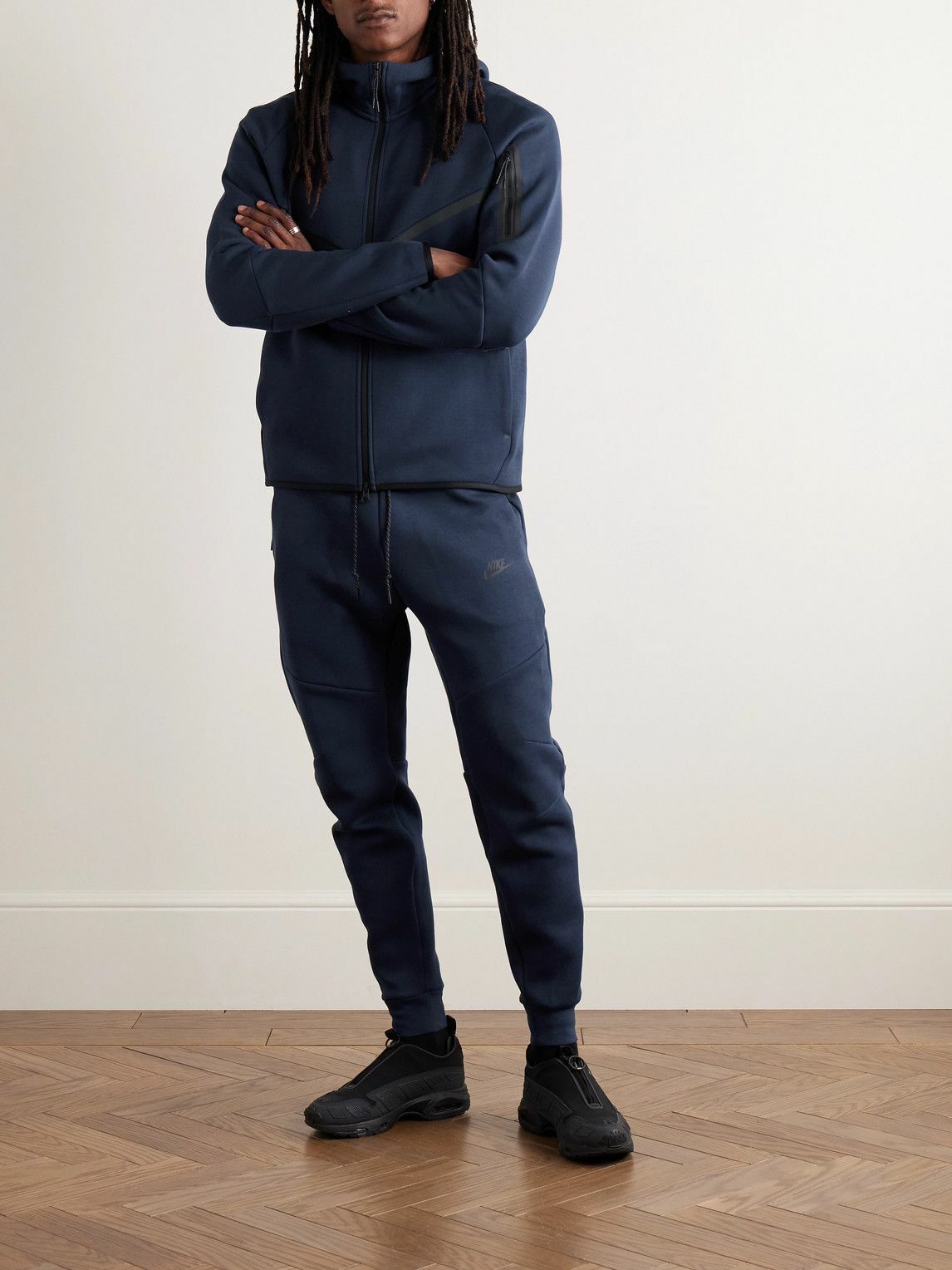 Nike - Slim-Fit Tapered Cotton-Blend Tech-Fleece Sweatpants