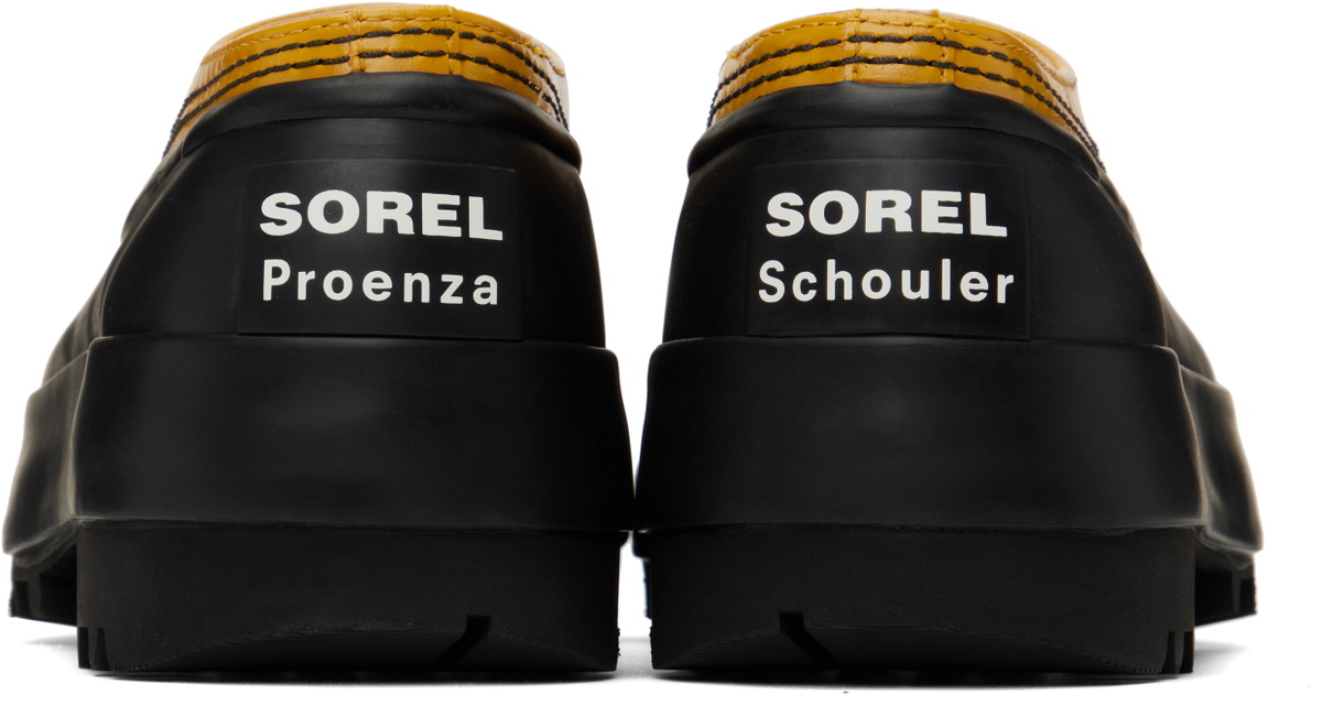 Proenza Schouler Yellow & Black SOREL Edition Caribou Slip-on Loafers