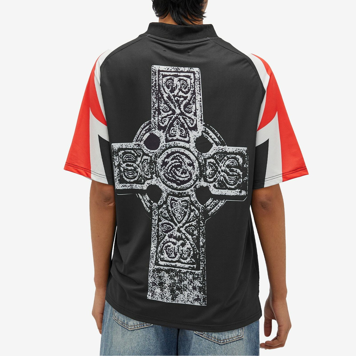 Pleasures Women's Mind Soccer Jersey in Black