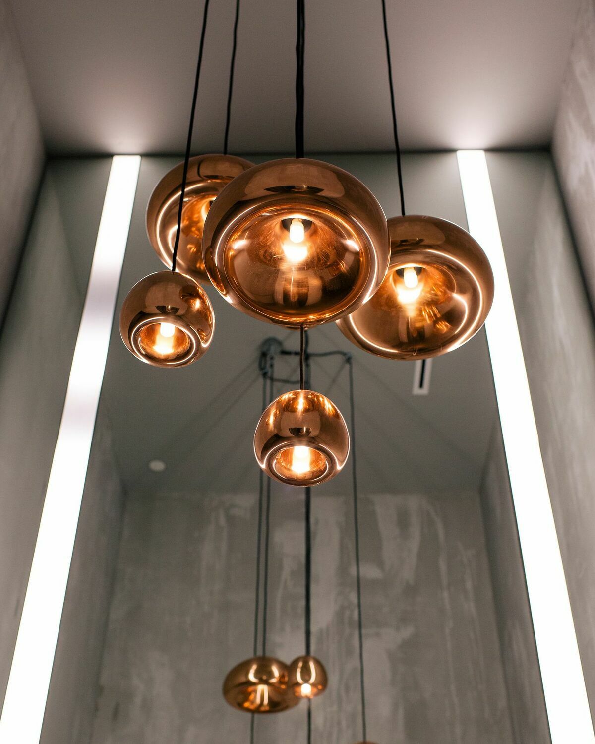 Tom Dixon Studio Void Pendant Mini Copper LED CB-CCC Brown Mens Home deco