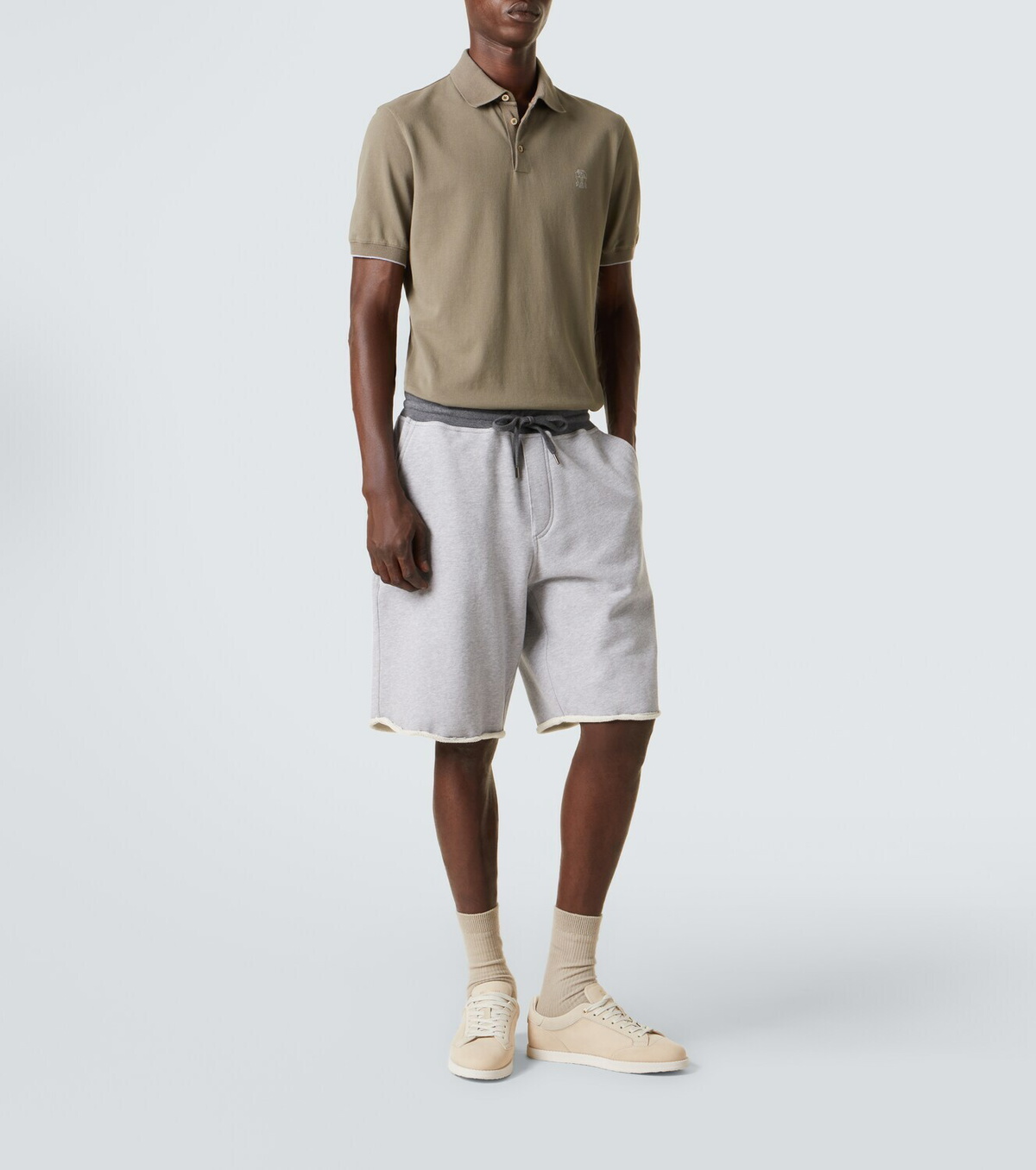 Brunello Cucinelli Logo cotton piqué polo shirt