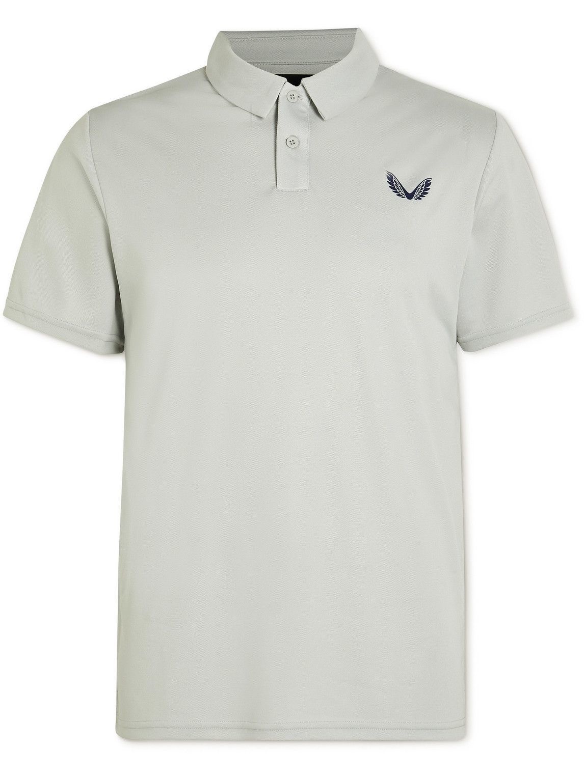 Photo: Castore - Tota Logo-Print Recycled Piqué Golf Polo Shirt - Gray