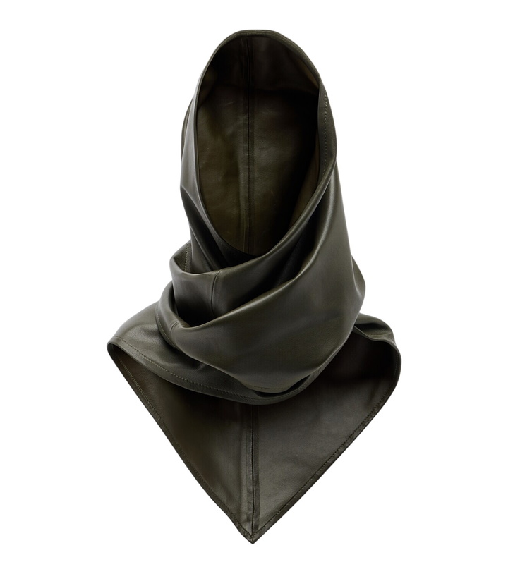 Photo: Nour Hammour Draped leather hood