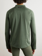 DISTRICT VISION - Luca Shell-Trimmed Stretch Recycled-Ripstop Running Top - Green