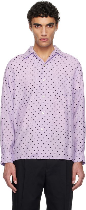 Photo: WACKO MARIA Purple Dots Shirt
