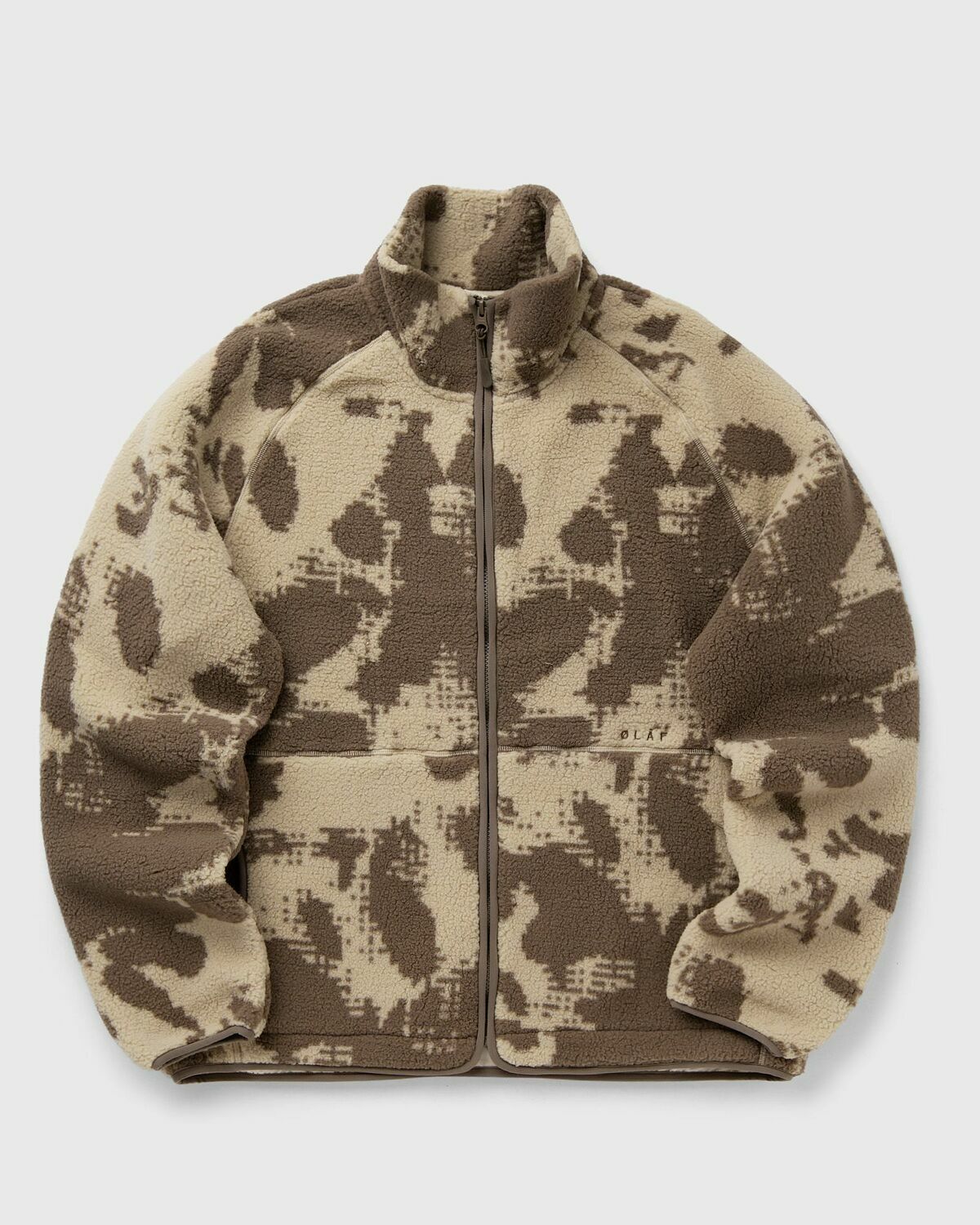 ØLÅF PIXEL FLEECE JACKET Brown Men