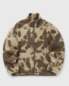 ØLÅF PIXEL FLEECE JACKET Brown Men