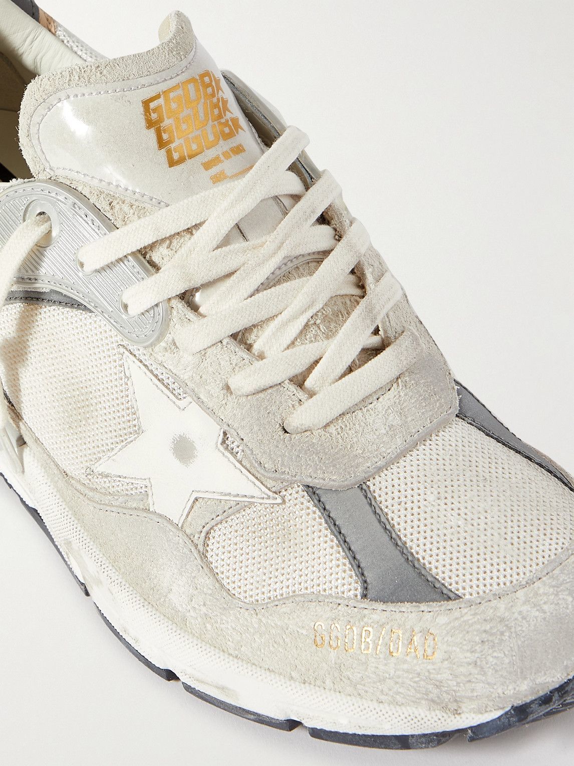 Golden Goose - Dad-Star Distressed Leather-Trimmed Suede and