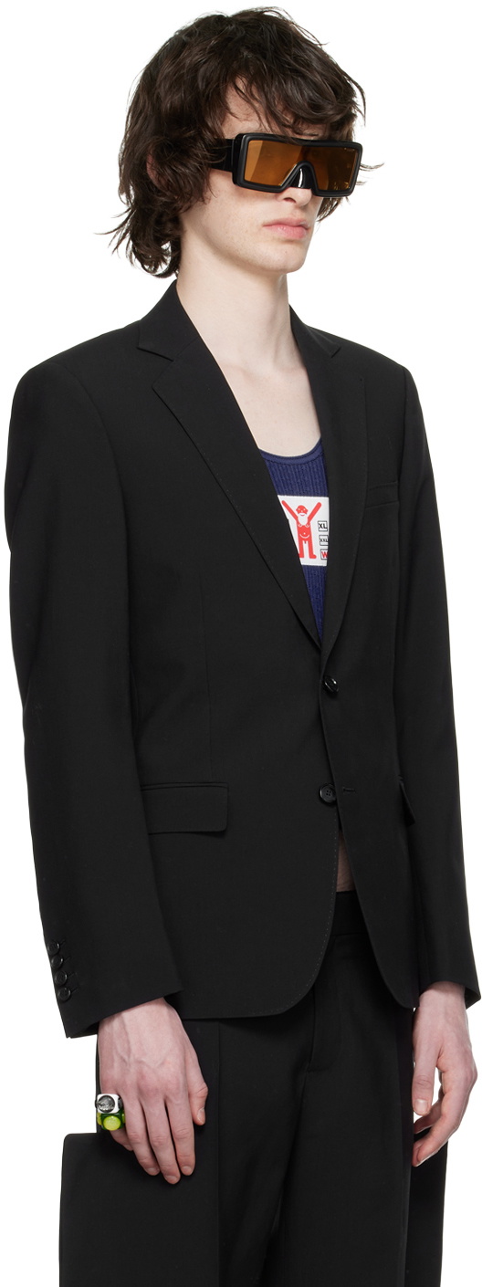 Walter Van Beirendonck Black Sharp Blazer