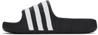 adidas Originals Black Adilette 22 Pool Slides