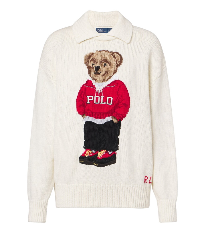 Photo: Polo Ralph Lauren Polo Bear intarsia linen and cotton sweater