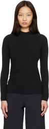 Veilance Black Conic Wool Midlayer Sweater