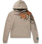 Reese Cooper® - Logo-Appliquéd Embroidered Loopback Cotton-Jersey Hoodie - Neutrals