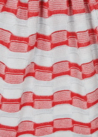 Gimaguas Été Striped Knitted Mini Dress Red