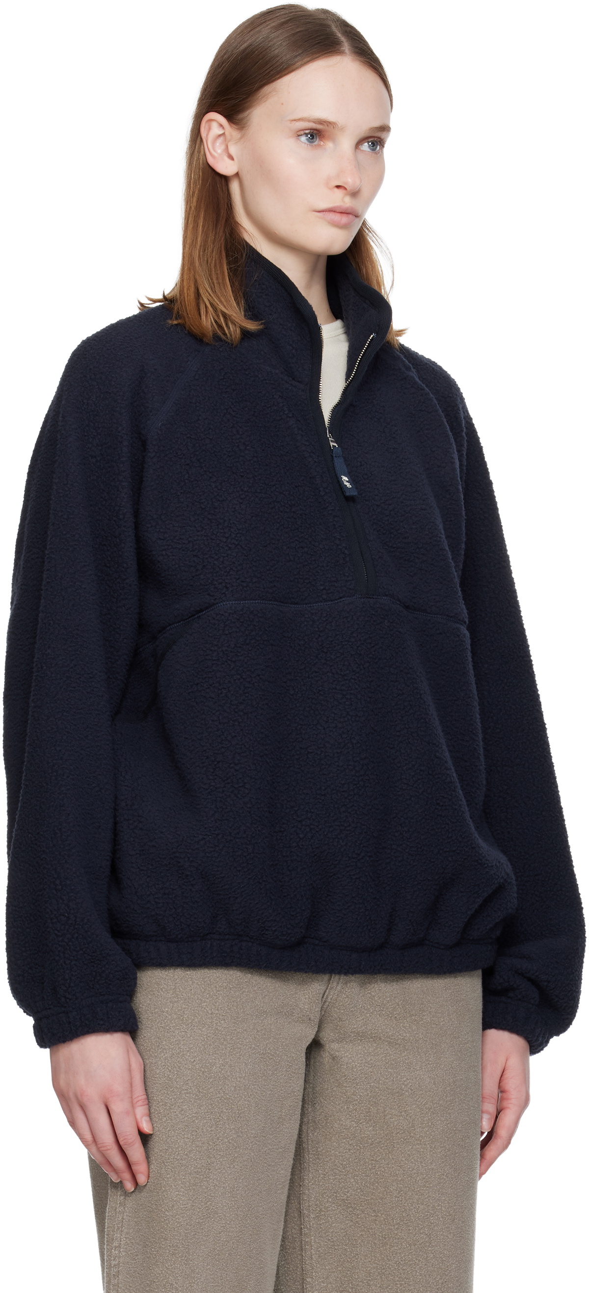 Nothing Written Navy Woolly Fleece Sweater
