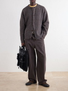 Master-Piece - Helmet Suede and Leather-Trimmed Shell Messenger Bag