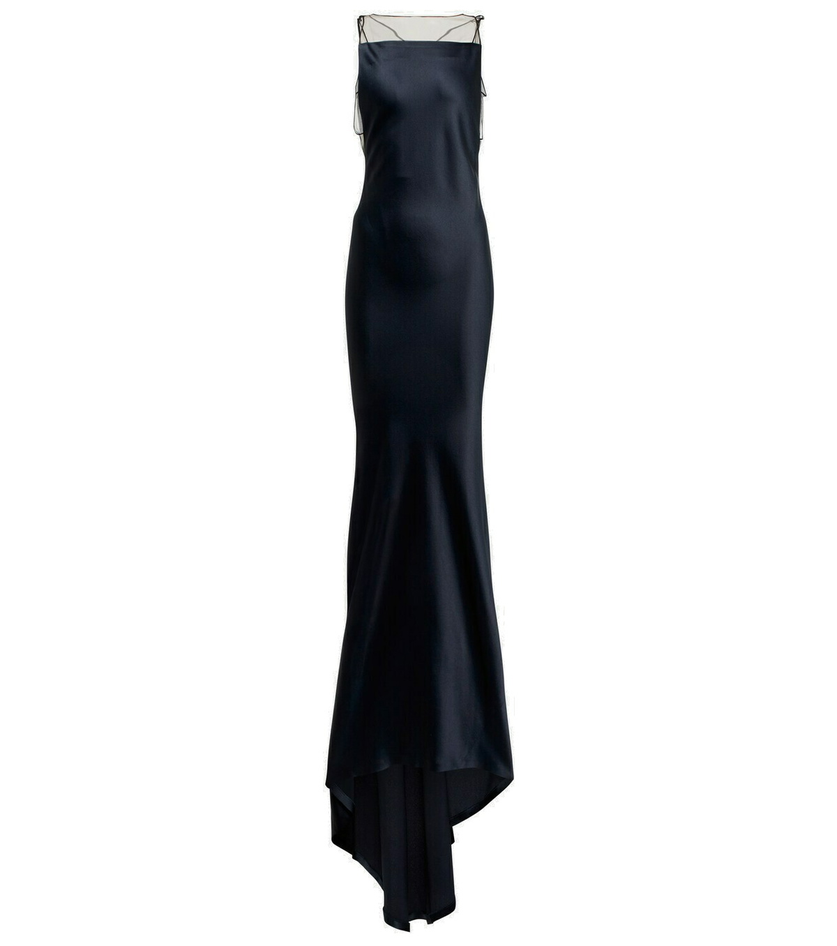 パーティードレス MAISON MARGIELA hammered satin gown SI0CT0001 S49465 Ivory Hammered Satin Flared Maxi Dress | Maison Margiela