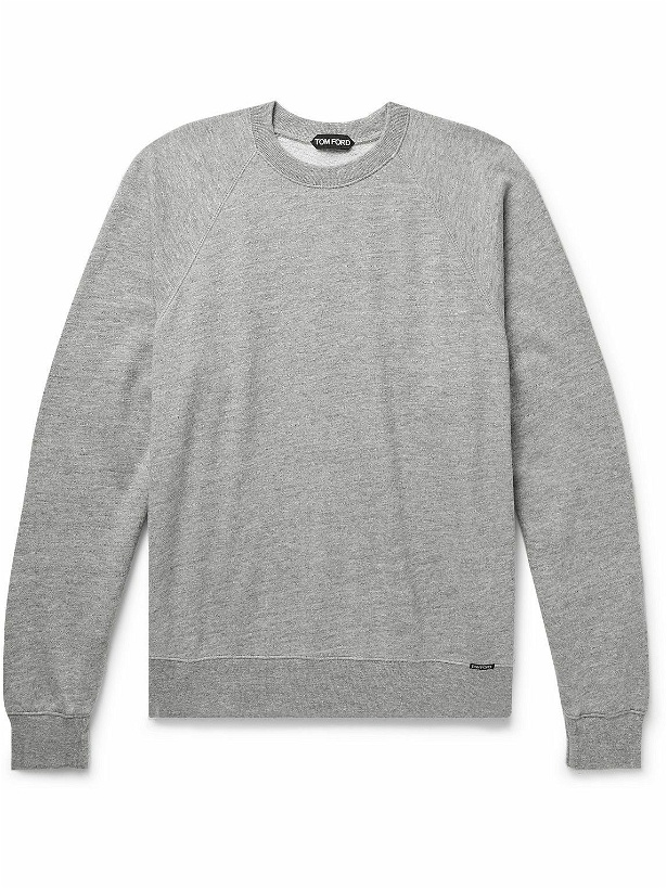 Photo: TOM FORD - Cotton-Blend Jersey Sweatshirt - Gray