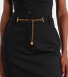 Veronica Beard Belted wool pencil skirt