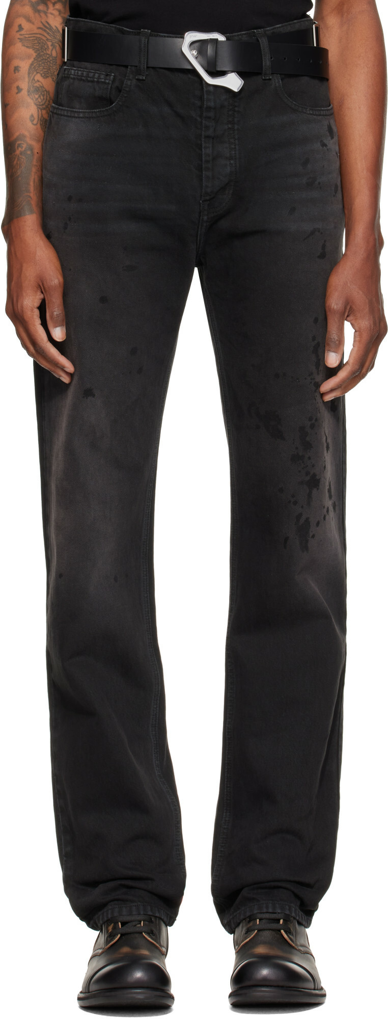 ALEXANDER DIGENOVA Black Underground Painter Jeans
