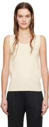PLEATS PLEASE ISSEY MIYAKE Off-White A-Poc Tank Top