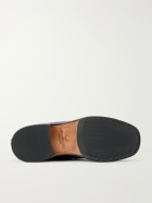 Grenson - Barlow Suede-Trimmed Leather Lace-Up Boots - Black