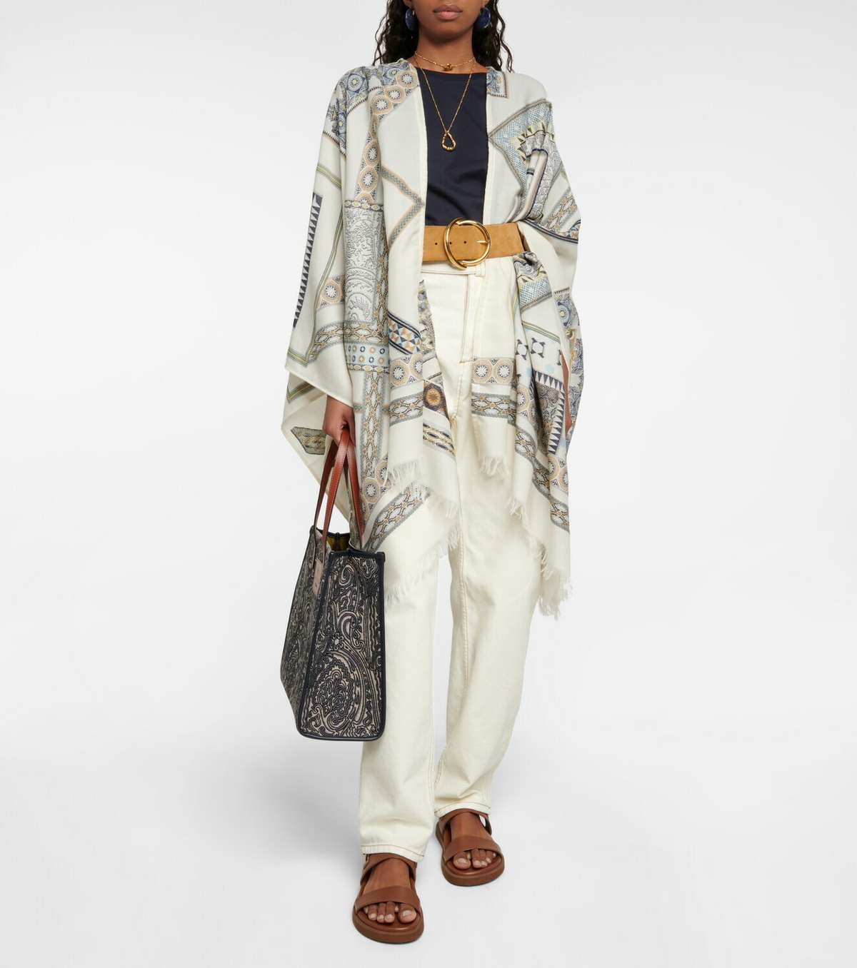 Etro - Globetrotter Medium jacquard tote bag Etro