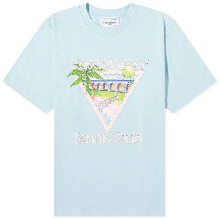 Photo: Casablanca Men's Tennis Club Icon T-Shirt in Blue