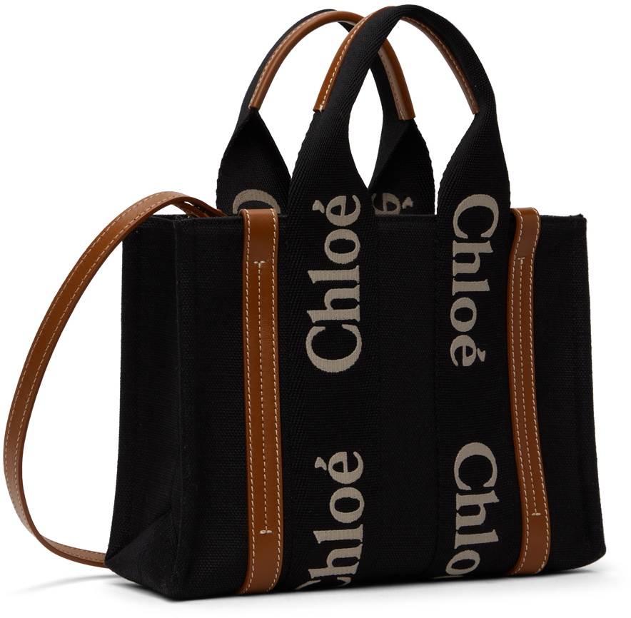 Chloé Black & Beige Small Woody Tote