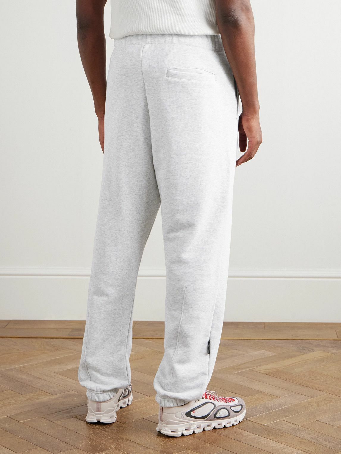 ON - Club Tapered Organic Cotton-Blend Jersey Sweatpants - Gray