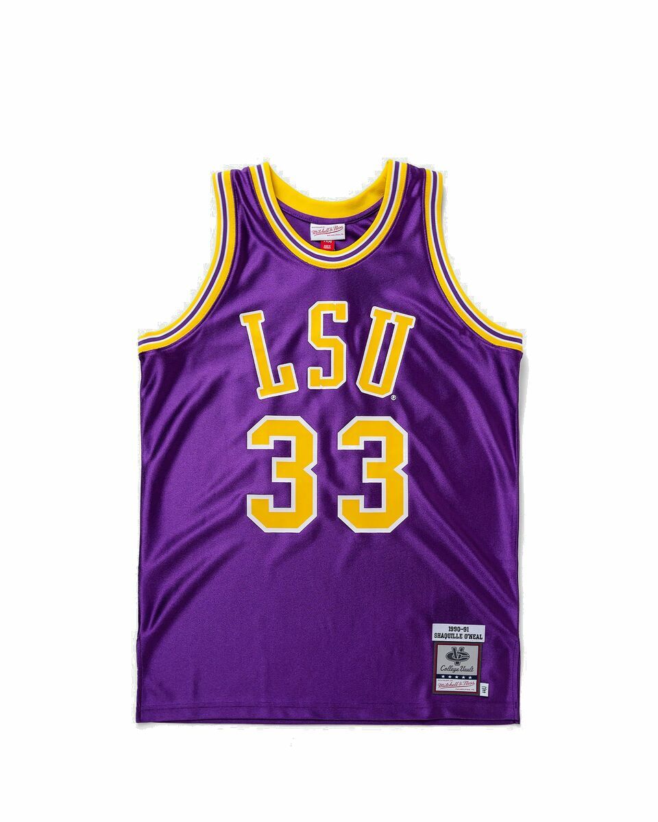 Photo: Mitchell & Ness Ncaa Authentic Jersey Lsu 1990 91 Shaquille O'neal #33 Purple - Mens - Jerseys