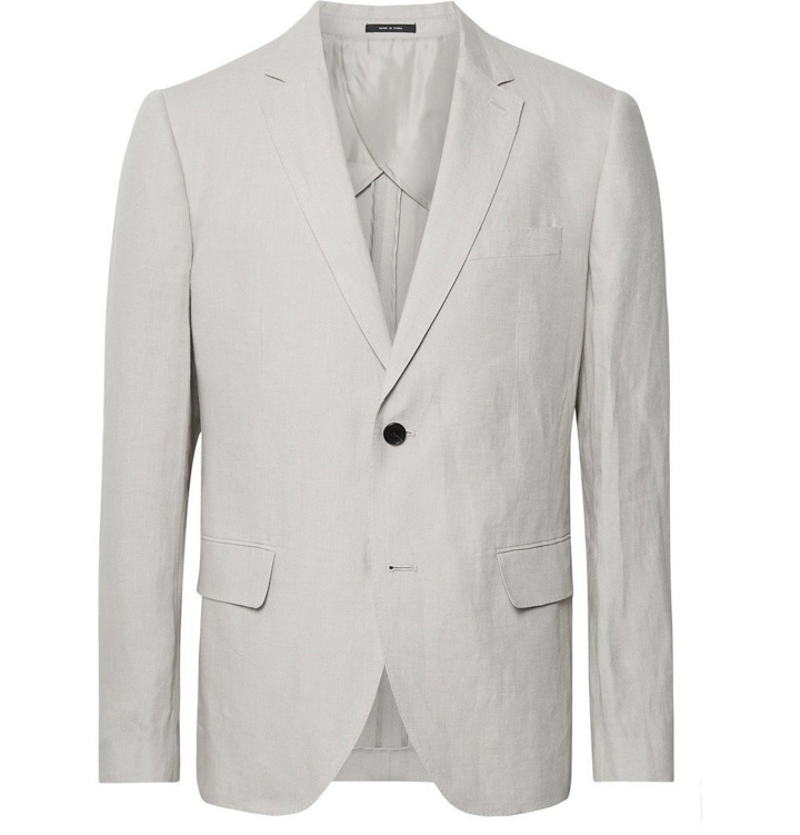 Photo: Club Monaco - Grant Light-Grey Slim-Fit Linen Suit Jacket - Light gray