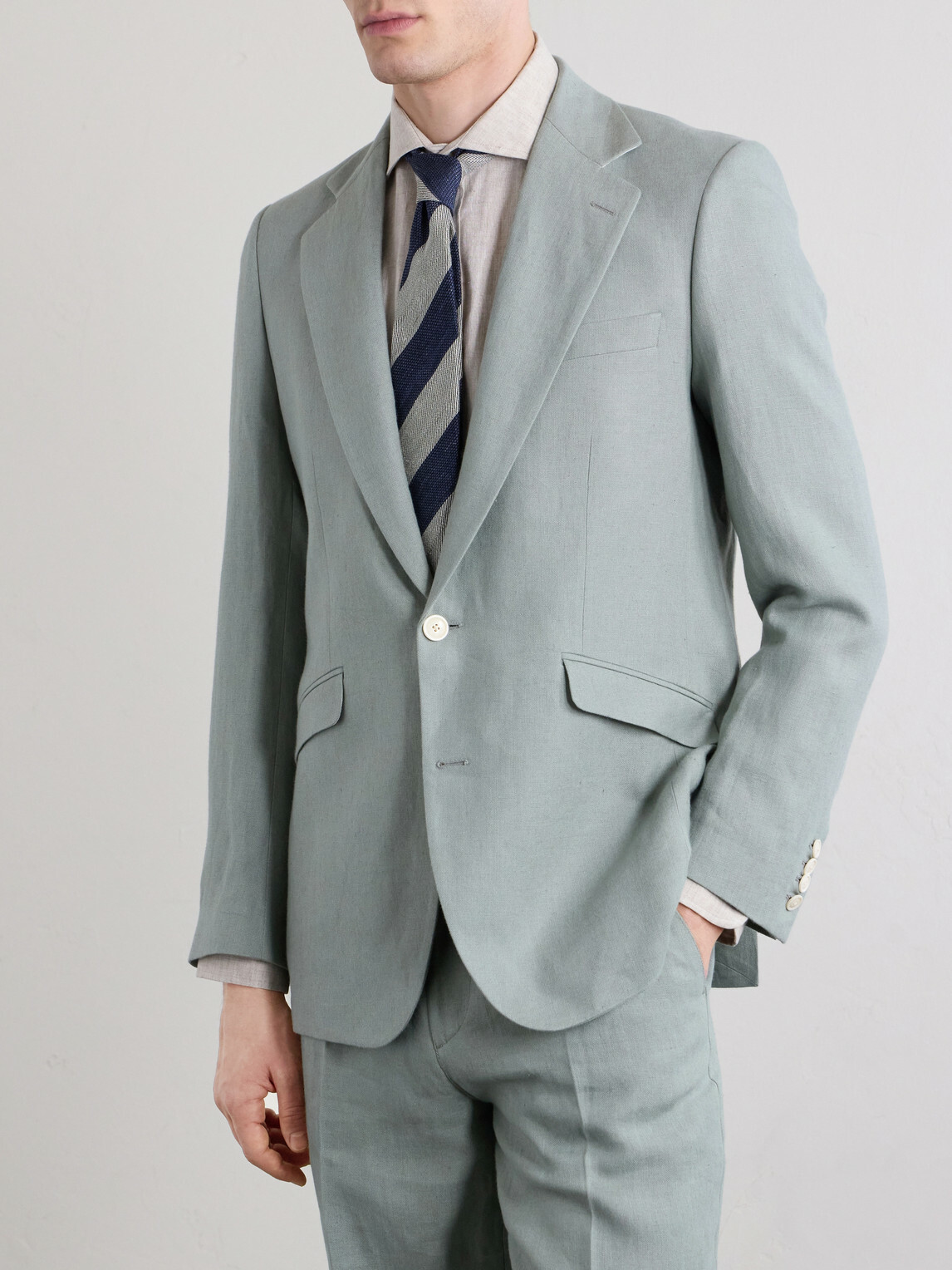 Favourbrook - Cooper Linen Suit Jacket - Green