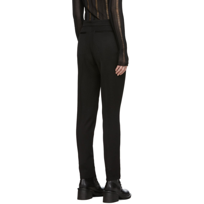 Yang Li Black Slim Exposed Zip Trousers