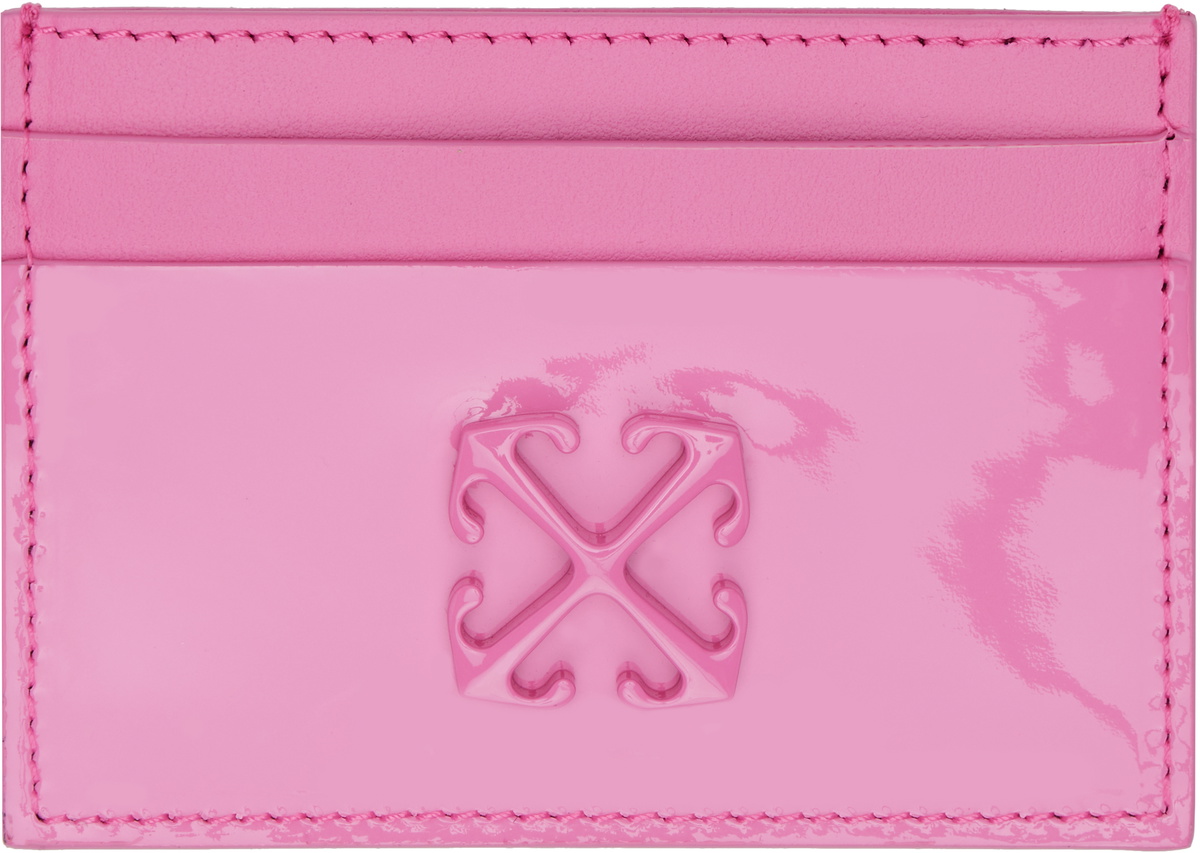 Off-White Pink Jitney Card Holder