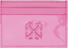Off-White Pink Jitney Card Holder